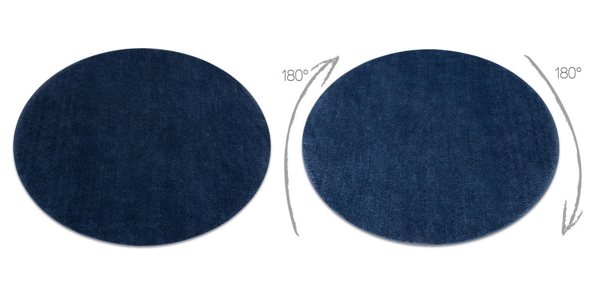 TEPPICH Lindo 100 cm - Blau, Textil (100/100cm) - rugsX