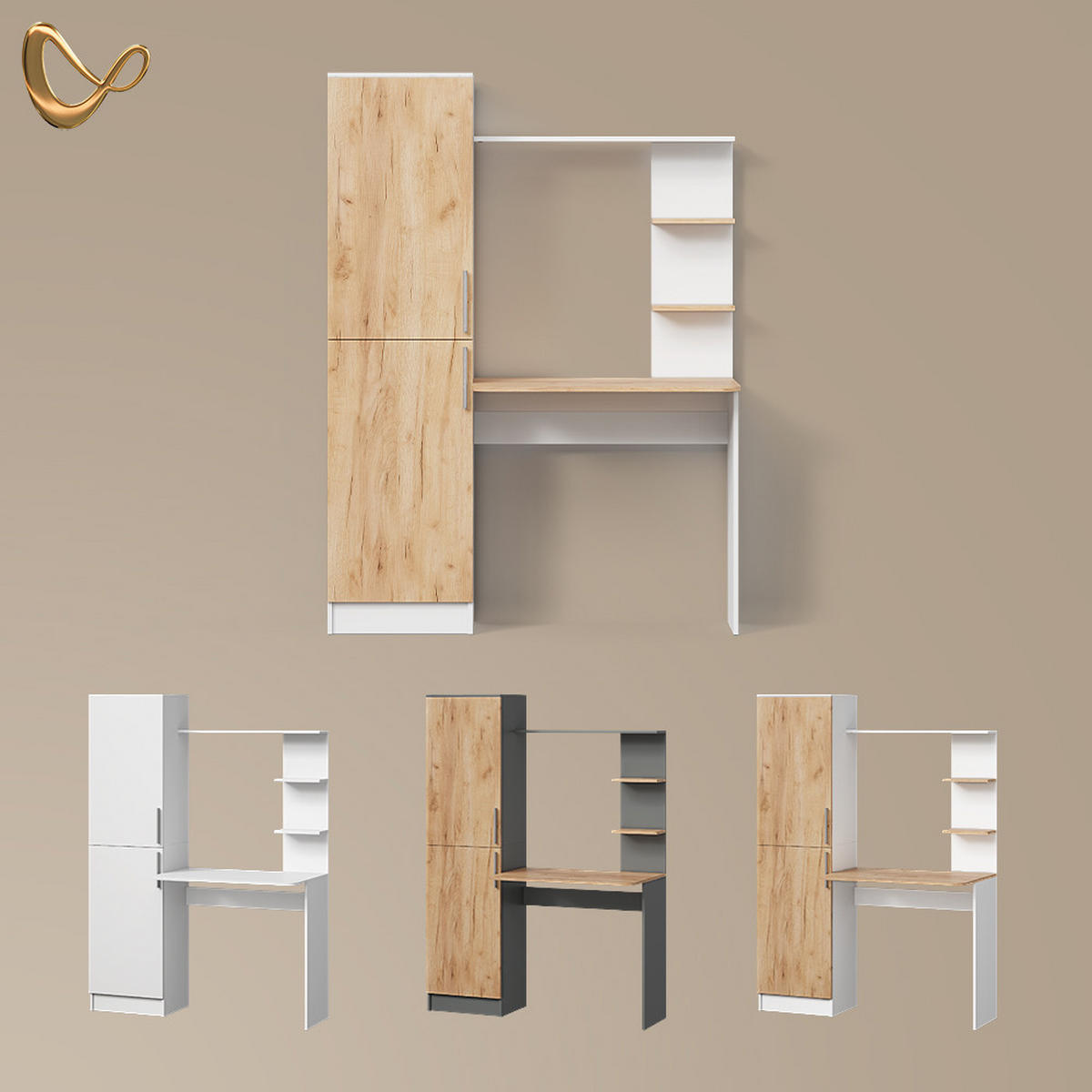 SCHREIBTISCH Rina Weiß 122.9 x 168 cm - Weiß, Holzwerkstoff (52/122.9/168cm) - Livinity®
