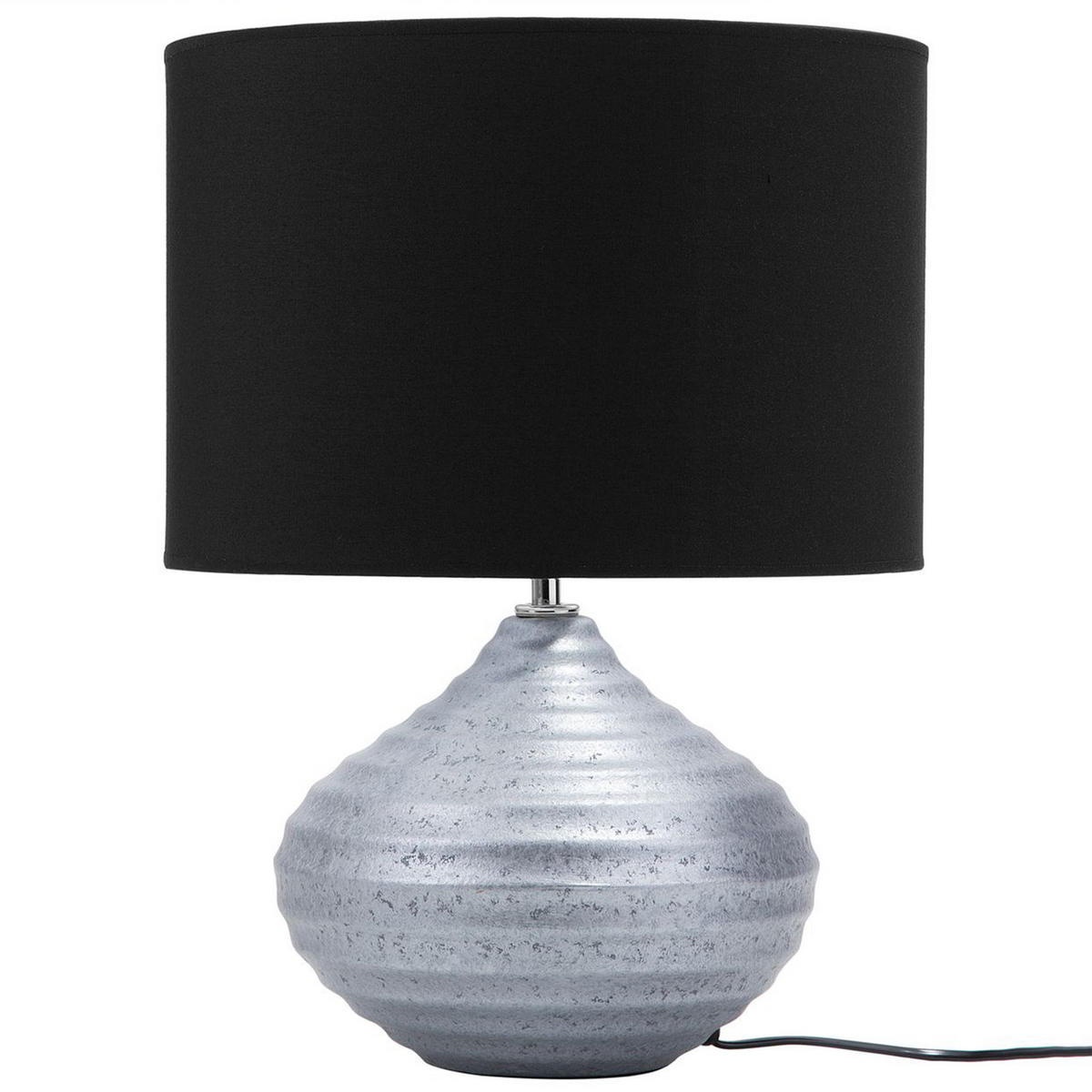 TISCHLAMPE Kuban 32/32/42 cm - Silberfarben, Keramik (32/32/42cm) - Beliani