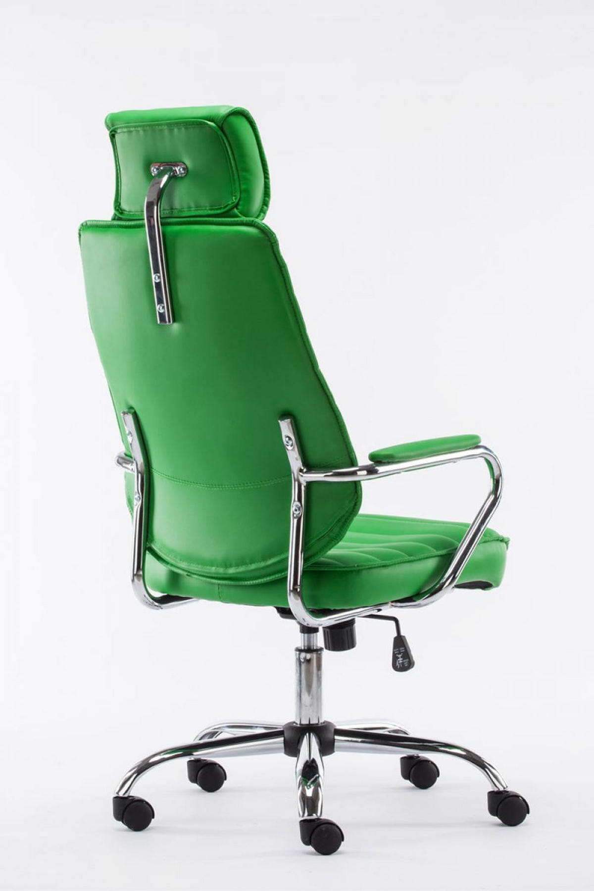 CHEFSESSEL Lederlook grün - Chromfarben/Grün, Textil/Metall (60/117/67cm) - CLP