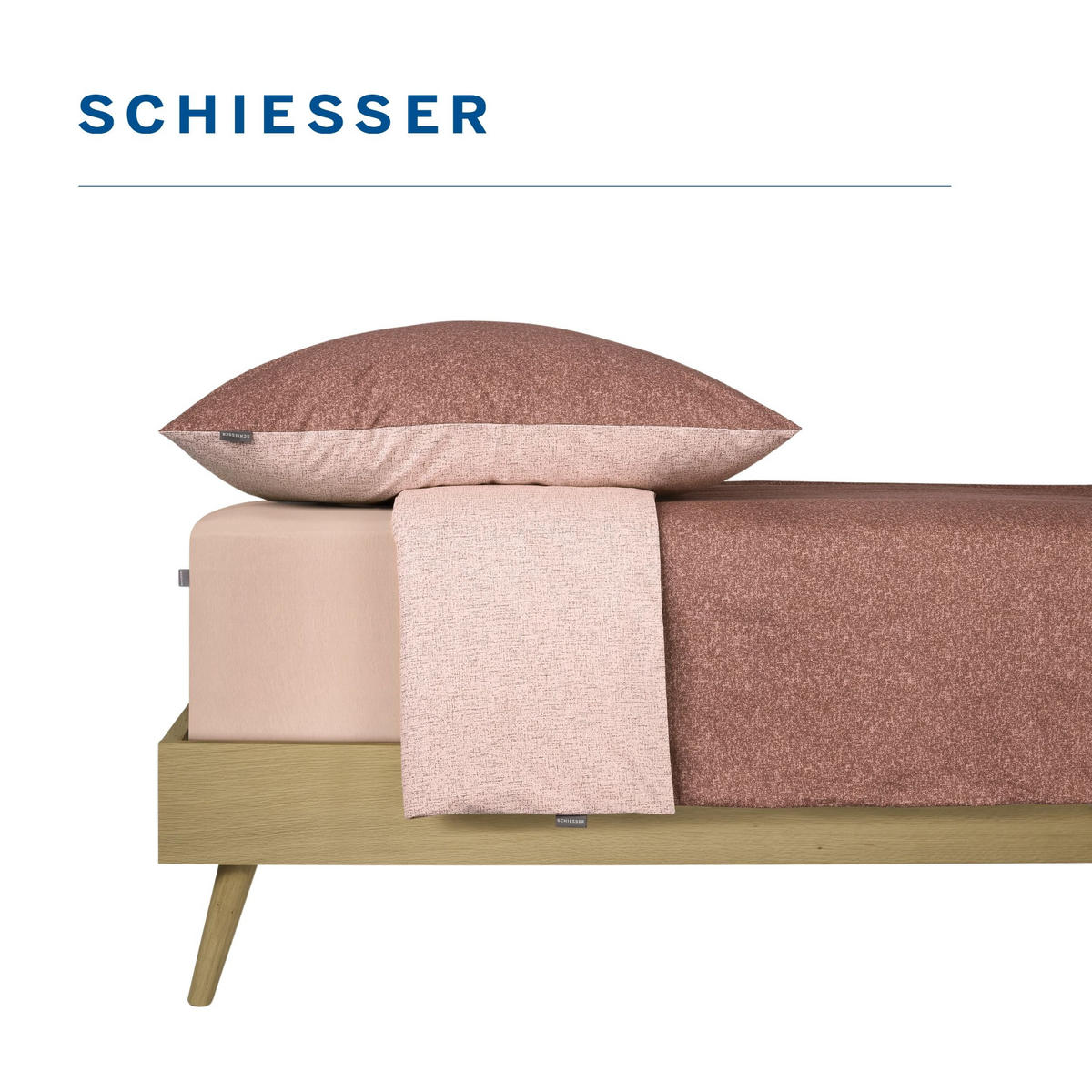 BETTWÄSCHESET Vinnie - Renforcé - 2-teilig - 135x200 cm - Puderrosa - Pink/Rosa, Textil (135/200cm) - SCHIESSER