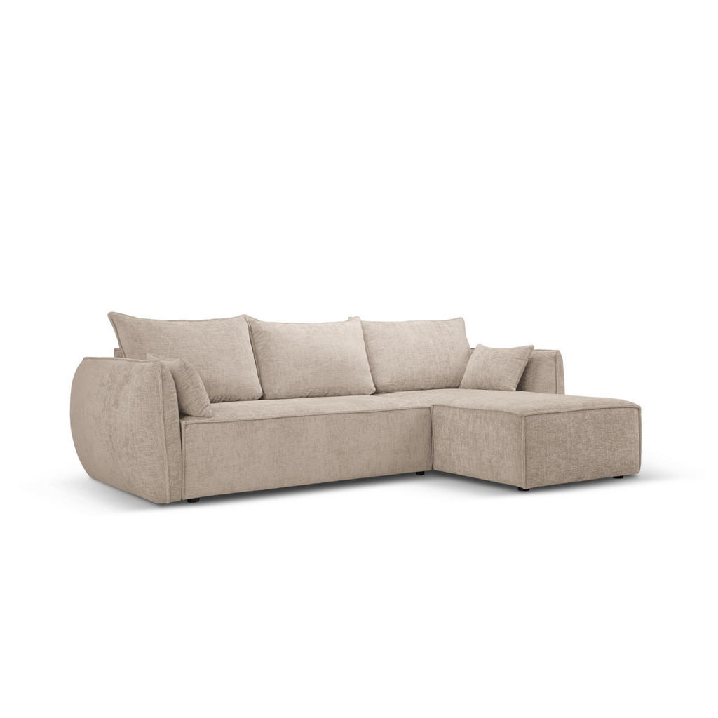 Thumbnail - Micadoni Ausklappbares-Ecksofa, Beige, Textil, 4-Sitzer, L-Form, 252x165 cm, Hergestellt in Europa, Oeko-Tex®, Wohnzimme...