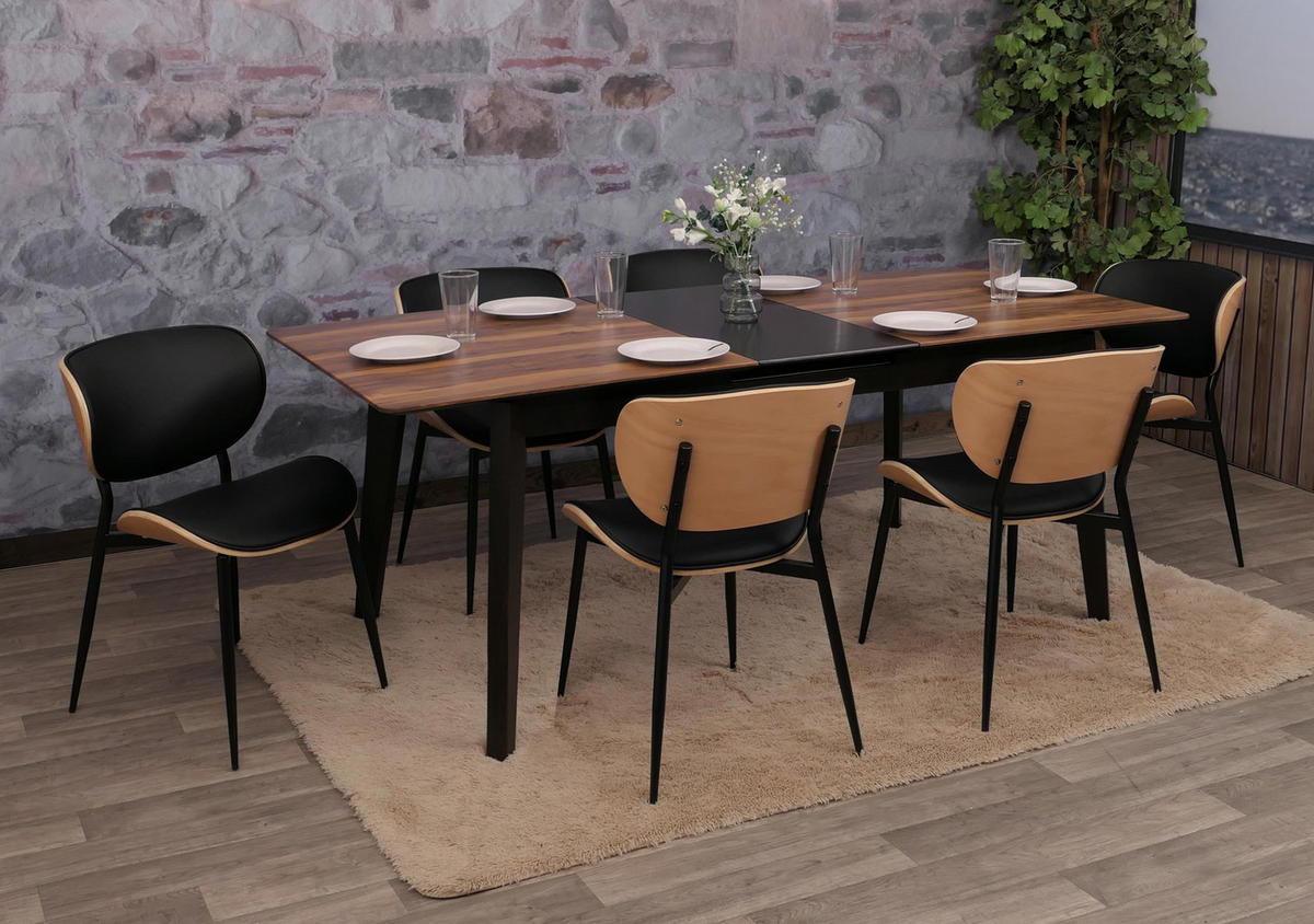 ESSZIMMERSTUHL Beige, Schwarz - Beige/Schwarz, Textil (50/80/51cm) - MCW