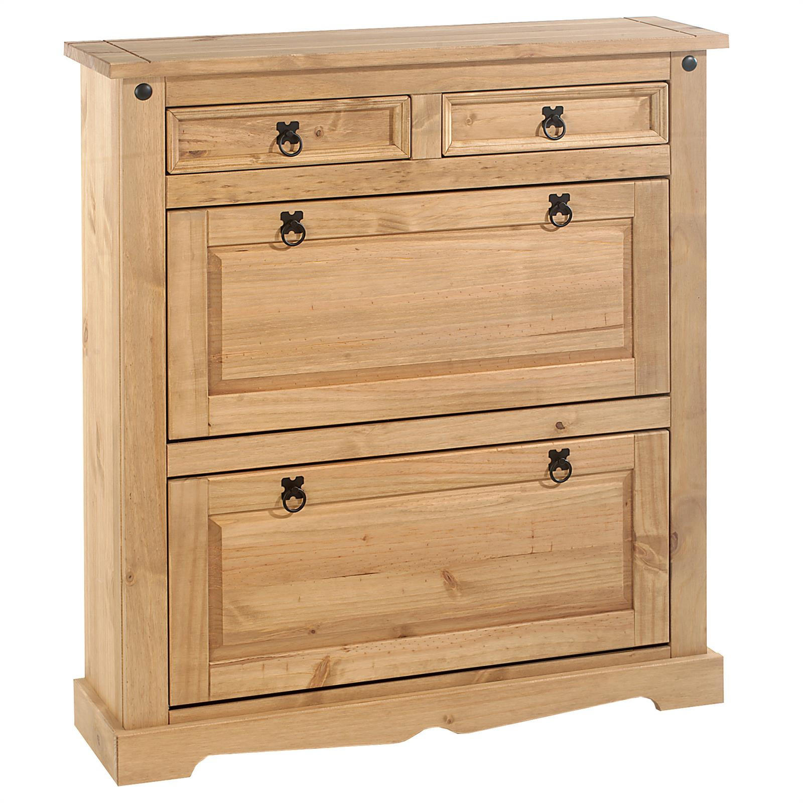 Idimex Schuhschrank Kiefer, Kiefer 100x110x26 cm