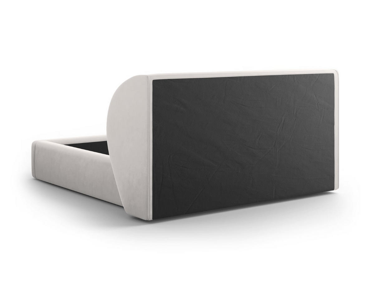 BETT mit Bettkasten und Kopfteil Miley aus Samt silber 160x200cm - Silberfarben, Textil (160/200cm) - Micadoni