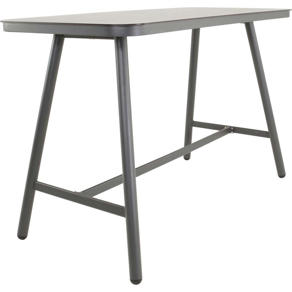 GARTENTISCH Milazzo - Anthrazit - 150/75/100 cm - Dunkelgrau, Metall (150/75/100cm) - Lesli Living