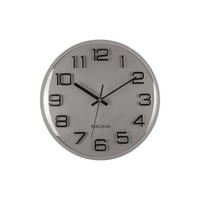WANDUHR 3D Numbers Silber 30/4.5/30 cm - Silberfarben, Kunststoff (4.5/30/30cm) - Karlsson