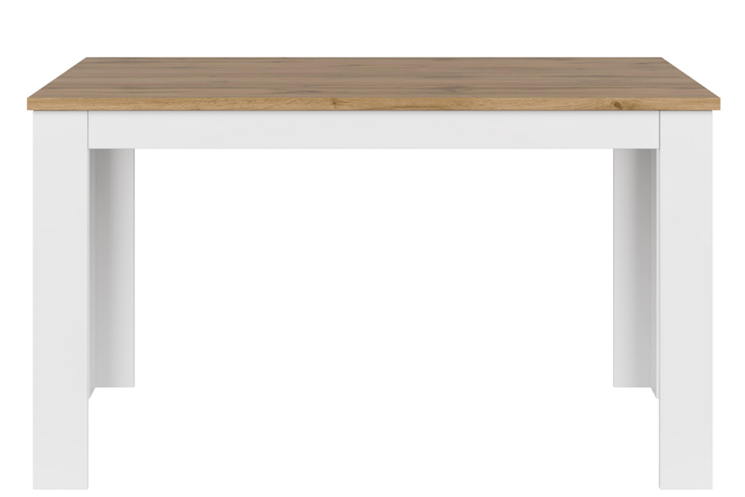 ESSTISCH DAMINO ausklappen, weiß/eiche wotan - Eiche Wotan/Weiß, Holz (86/135/78cm) - KONSIMO®