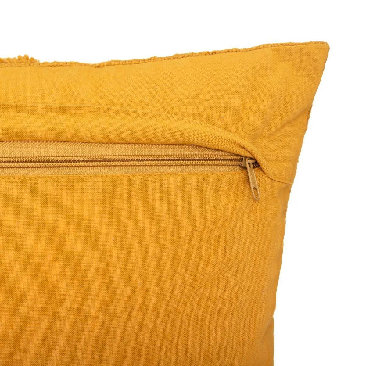 ZIERKISSEN Inca 40/40 cm - Gelb, Naturmaterialien (16/40cm) - Atmosphera Createur d´interieur