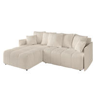 ECKSOFA Ottomane links LONLI-L 251x189x68 Beige Cord - Beige, Holzwerkstoff/Kunststoff (251/189cm) - ALTDECOR