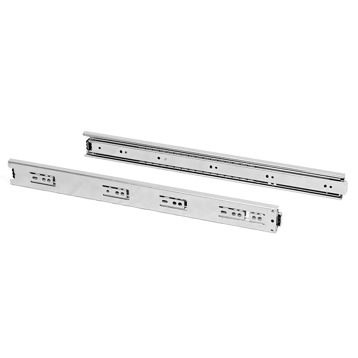 KUGELFÜHRUNGEN Höhe 45mm, Tiefe 450mm, Vollauszug, verzinkt 5er-set - Zinkfarben, Metall (13/6/50cm) - EMUCA
