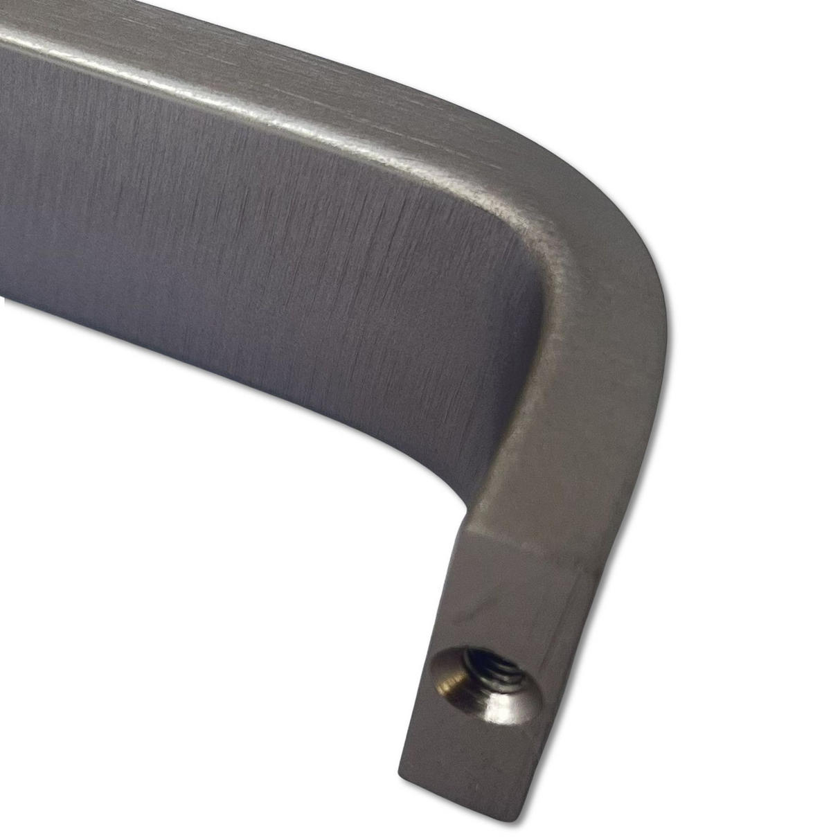 MÖBELGRIFF BA 320mm Aluminium massiv gebürstet abgerundet mit 2 Schrauben - Edelstahlfarben, Metall (2.4/3.2/32.8cm) - Livingpoint24