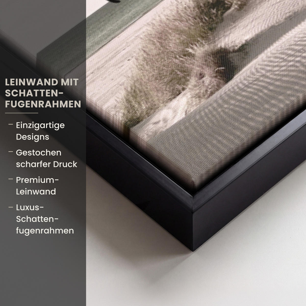 LEINWAND Bilder mit Rahmen - Strand - Meer - Menschen - Baum - Moderne Kunst - 90x60 - Hellgrau, Textil (90/60cm) - MuchoWow