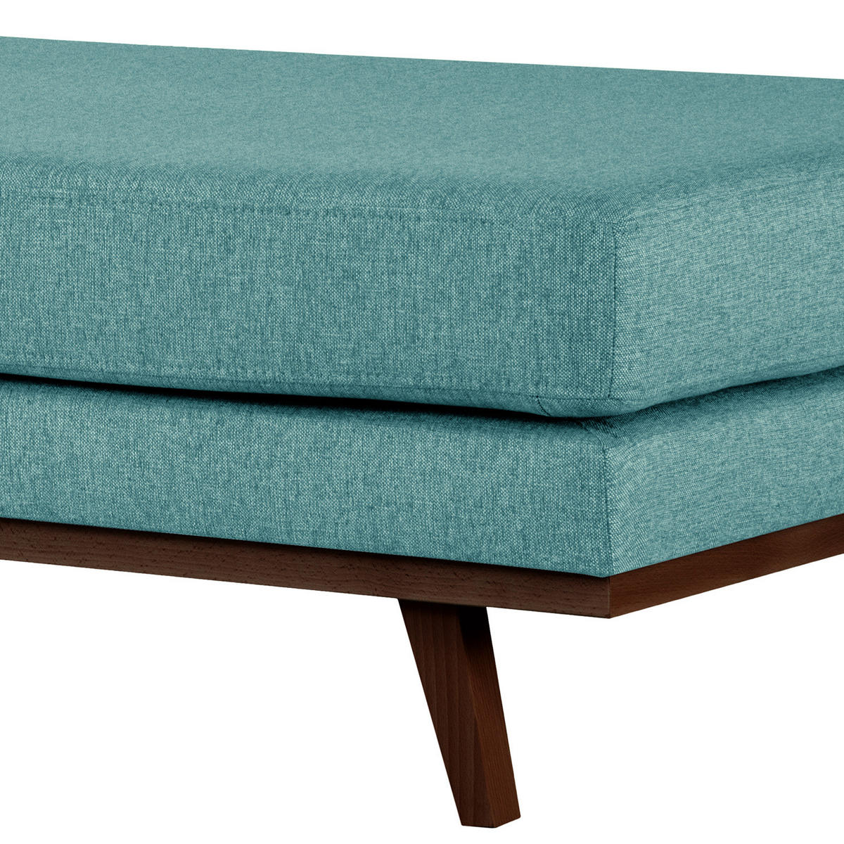 HOCKERBANK - Buchefarben/Petrol, Buchenholz/Textil (180/43/81cm) - home24