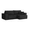 ECKSOFA MATT 255/153 cm rechts in Cord Schwarz - Schwarz, Holz/Holzwerkstoff (255/153cm) - Deine Möbel 24