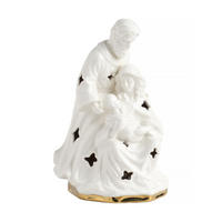 DEKOFIGUR Led SACRA, 24.5 x 16.5 x 15 cm, Gold, Beleuchtet Weihnachtsfigur, Weihnachtsdeko, Deko Wohnzimmer, Winter Christmas, XMAS Geschenk - Goldfarben, Keramik (16.5/24.5/15cm) - home&you