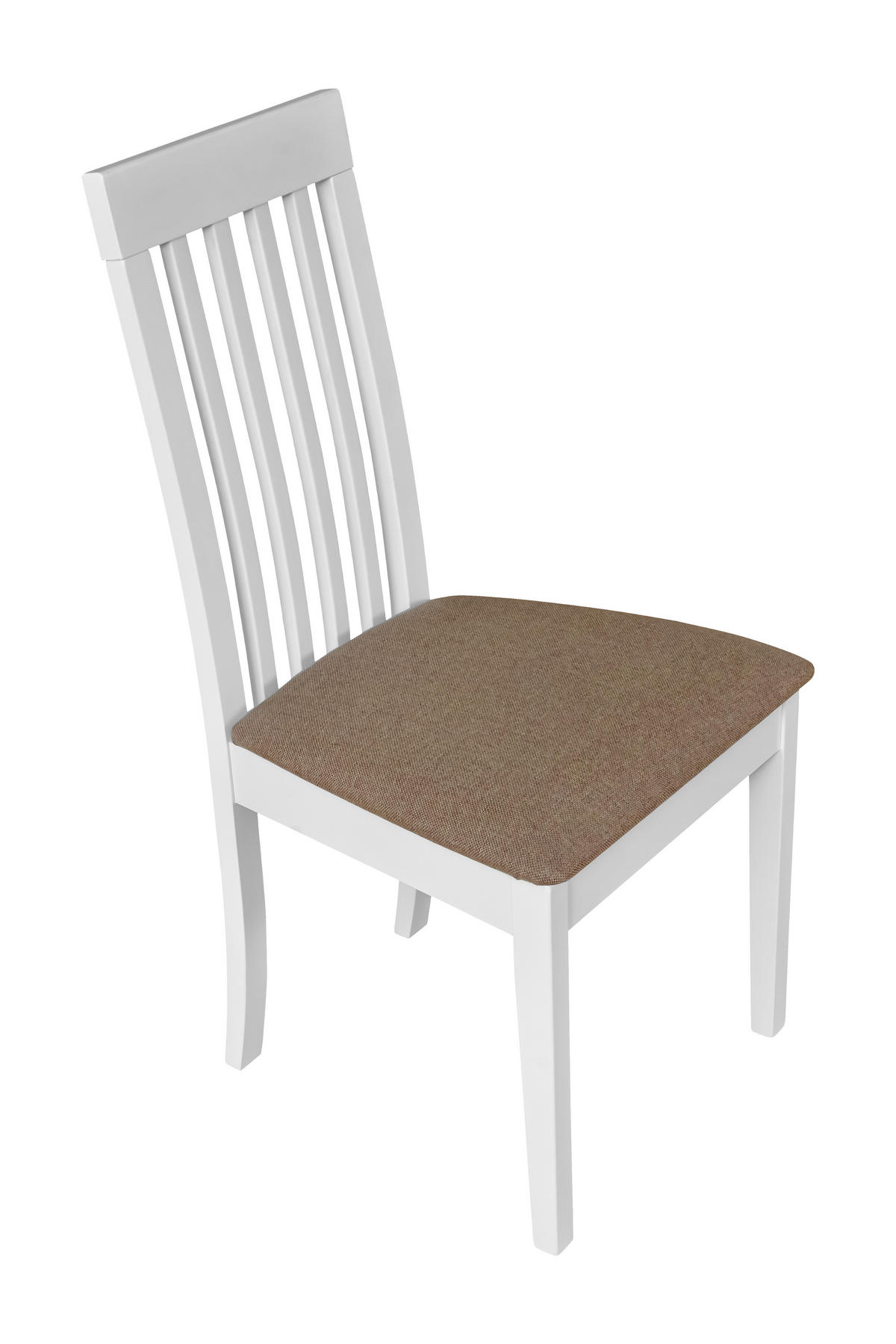 STUHL Roma 9 (2er Set) - Weiß/Bronzefarben, Holz (47/96/43cm) - Leaf Design
