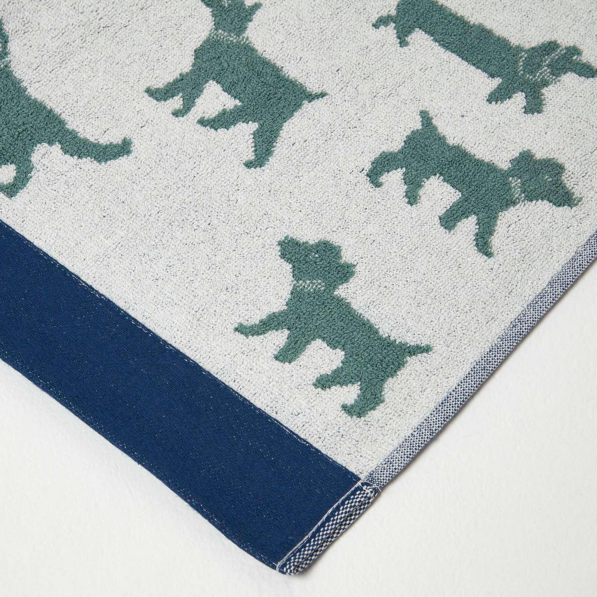 HANDTUCH Hunde grün - Grün, Textil (50/85cm) - Homescapes