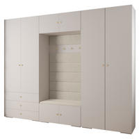 GARDEROBEN-SET 236,7/300/47 - Goldfarben/Weiß, Holz/Kunststoff (300/236.7/47cm) - Abiks Möbel