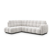 ECKSOFA MELLOW 5-Sitzer, creme - Creme/Schwarz, Holz/Textil (283/191cm) - Courtois Laville