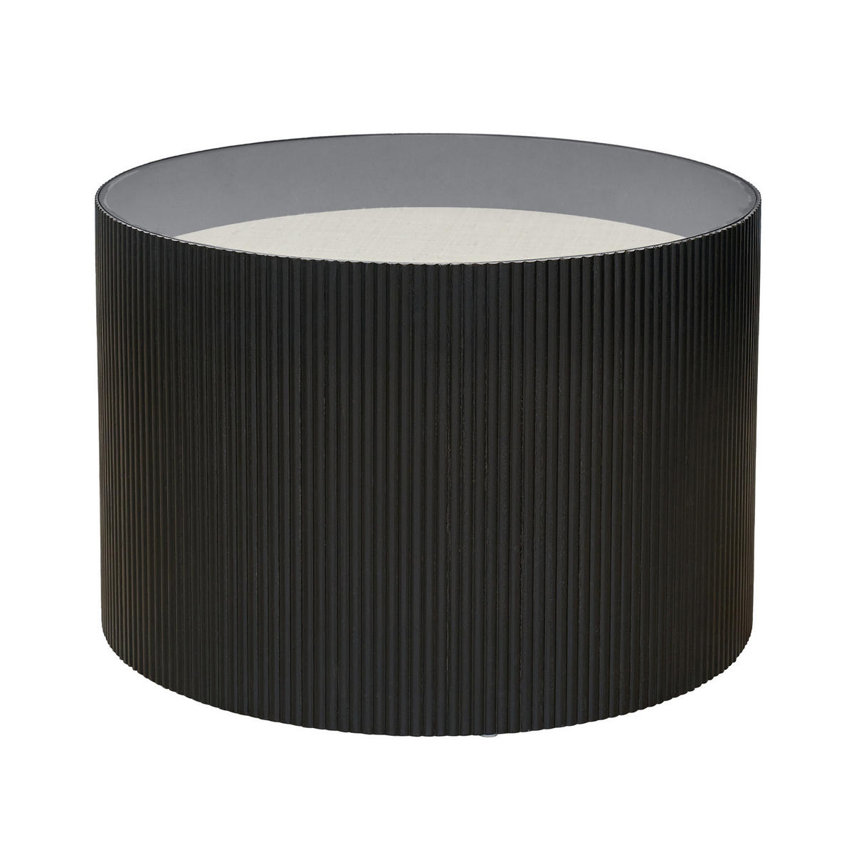 BEISTELLTISCH CARLA Schwarz/Natur - Schwarz/Naturfarben, Holzwerkstoff (59/59/39cm) - SVITA