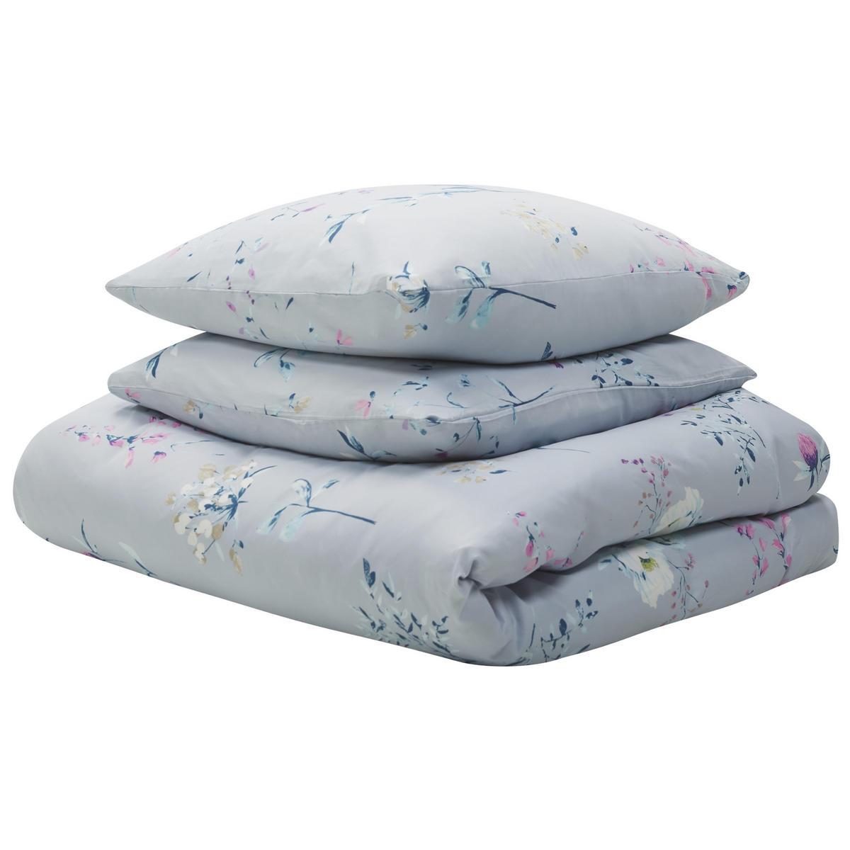 BETTWÄSCHE SET Evergreen 200/220 cm - Blau, Textil (200/220cm) - Beliani