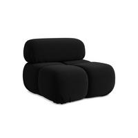 SESSEL Samt Stoff Schwarz - Schwarz/Orange, Kunststoff/Textil (96/70/95cm) - Makamii