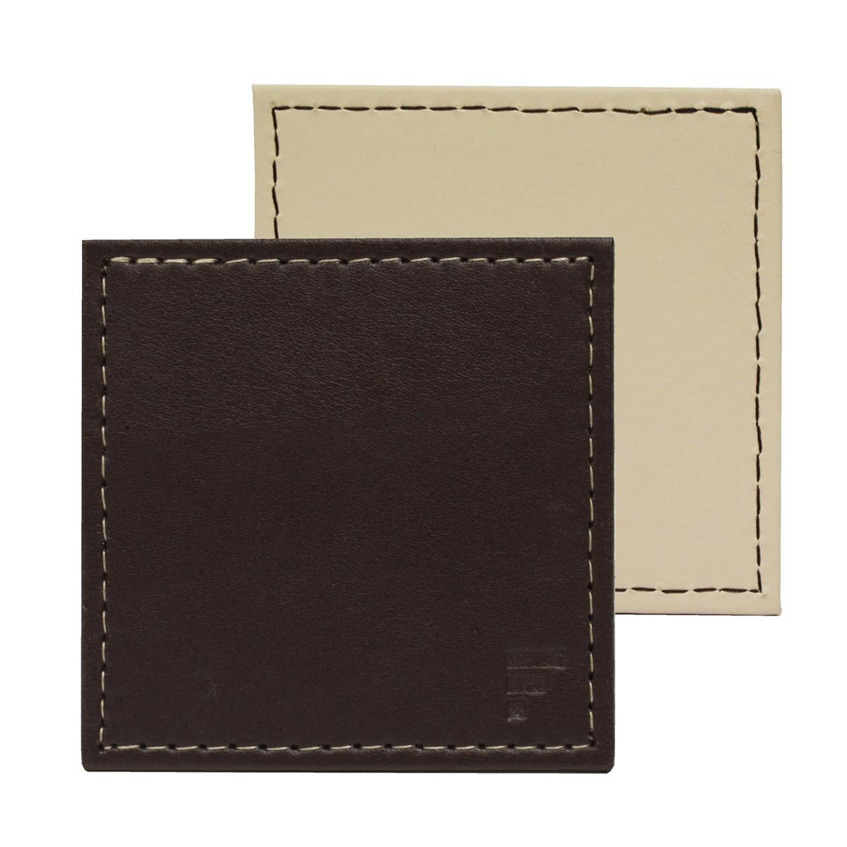 UNTERSETZER Schokobraun/Creme, 4er Set - Braun, Textil (10/10cm) - Freeform