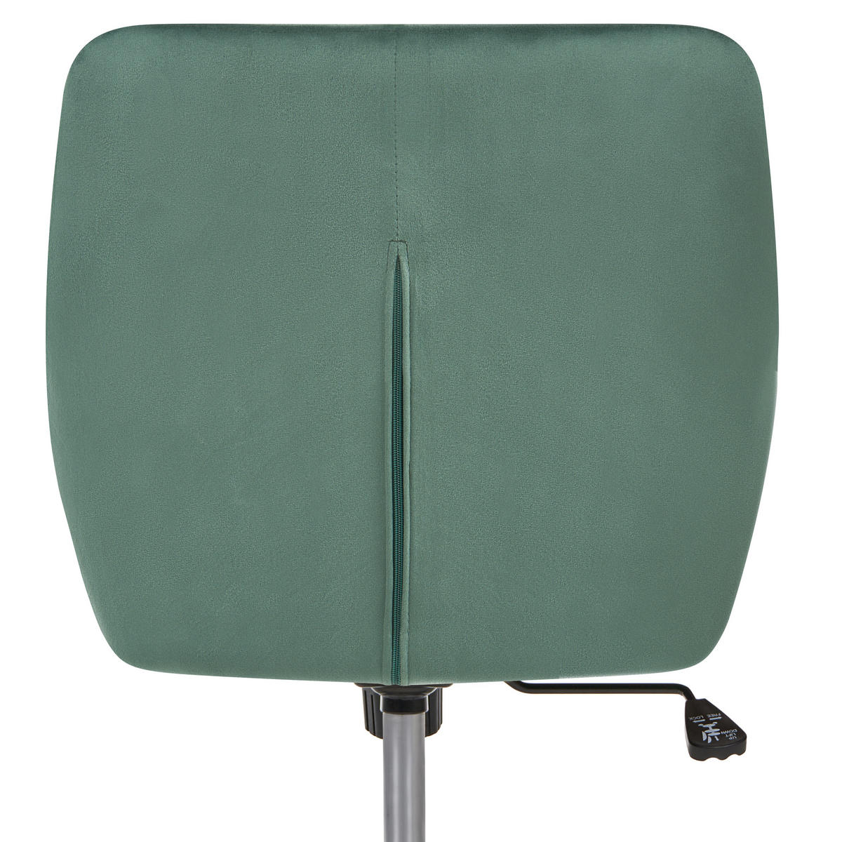 SCHREIBTISCHSTUHL Samtstoff Dunkelgrün Palmdale - Goldfarben/Schwarz, Textil (58/87/61cm) - Beliani