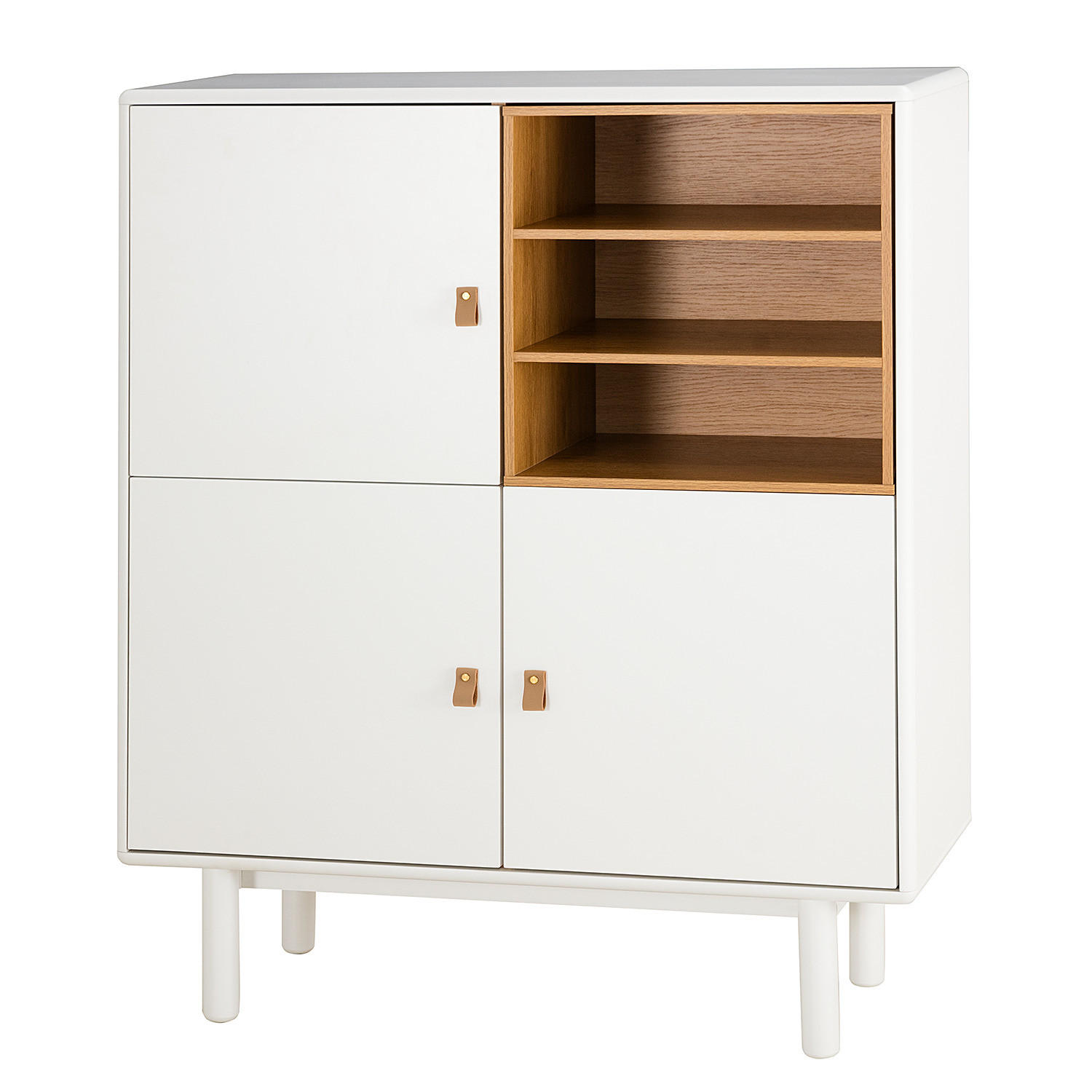 KOMMODE - MDF / Spanplatte - Braun/Weiß, Holz/Holzwerkstoff (100/120/40cm) - home24