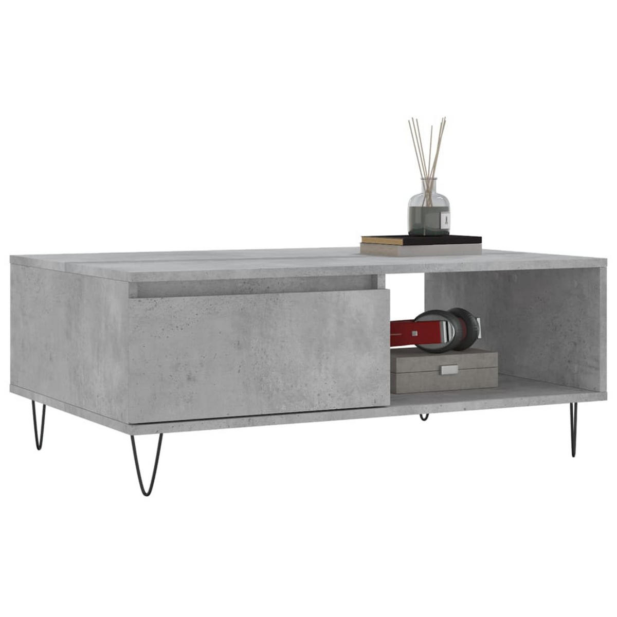 COUCHTISCH Betongrau 90x60x35 cm Holzwerkstoff - Grau, Holzwerkstoff (90/60/35cm) - furnicato