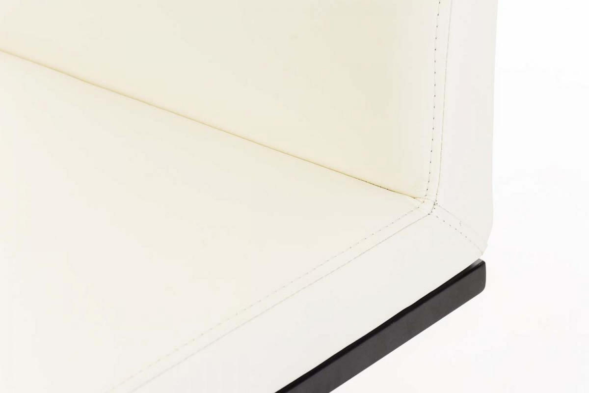 BARHOCKER 2er Set Lederlook Creme - Creme/Schwarz, Textil/Metall (42/86/44cm) - CLP