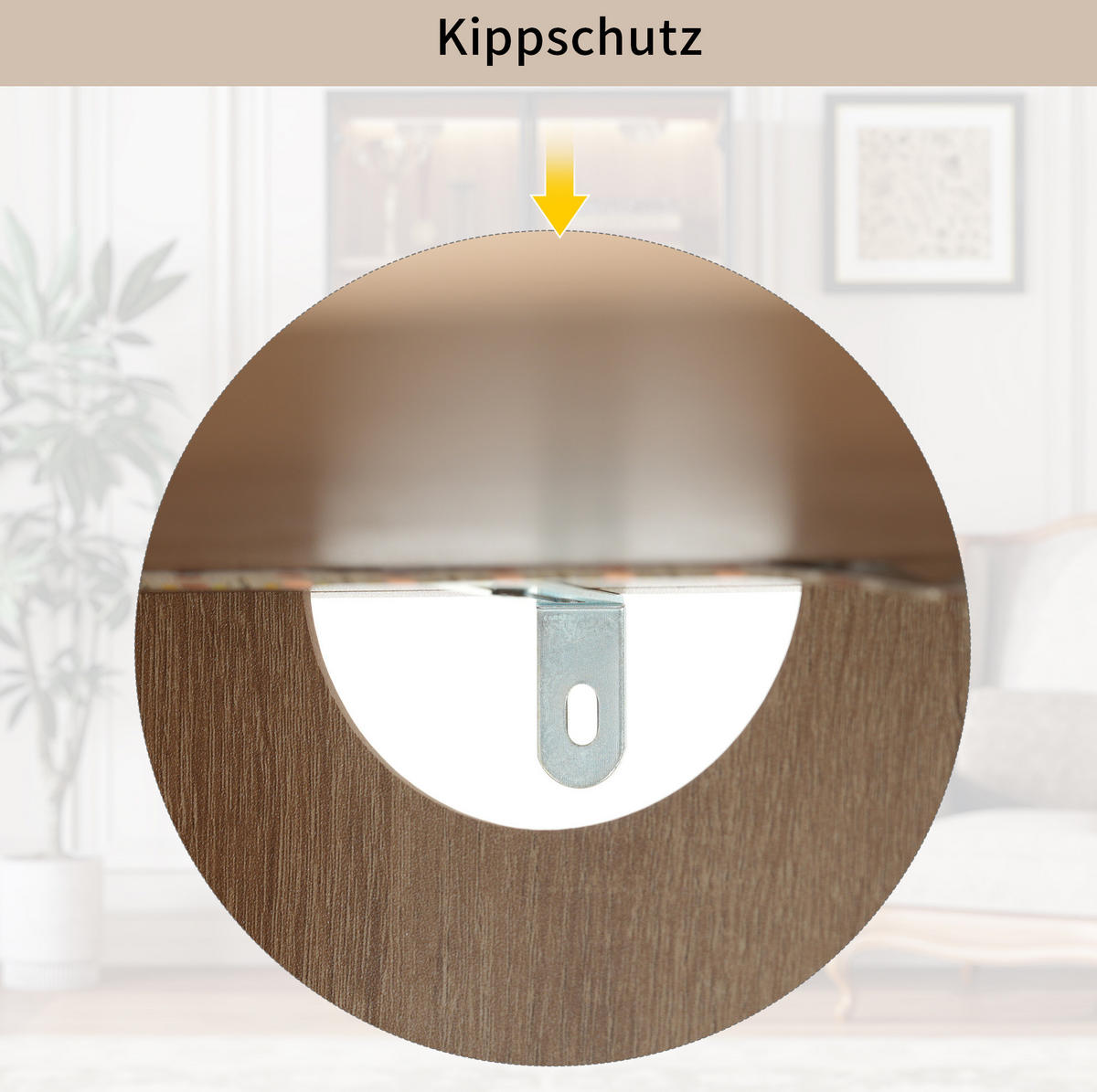 VITRINE Braun aus MDF mit Glastür und Lichtleiste - Braun, Holzwerkstoff (34.5/170/75cm) - OKMYHOME