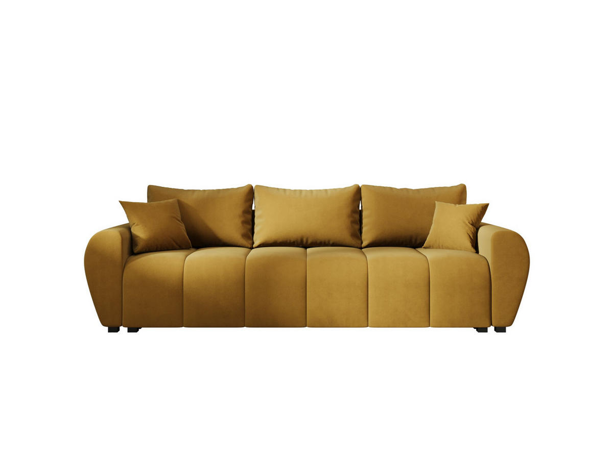 SOFA MOLISA mit Schlaffunktion ITAKA 33 mit Stauraum - Goldfarben, Textil (86/82/246cm) - Bedante