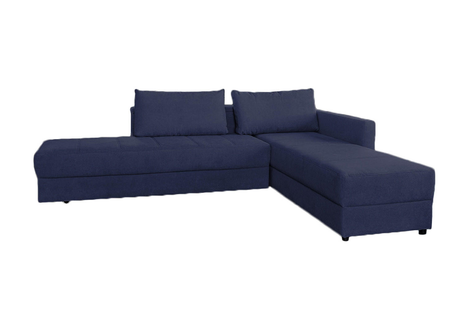 SCHLAFSOFA IDA Blau Webstoff - Blau/Schwarz, Textil (287/229cm) - KAWOLA