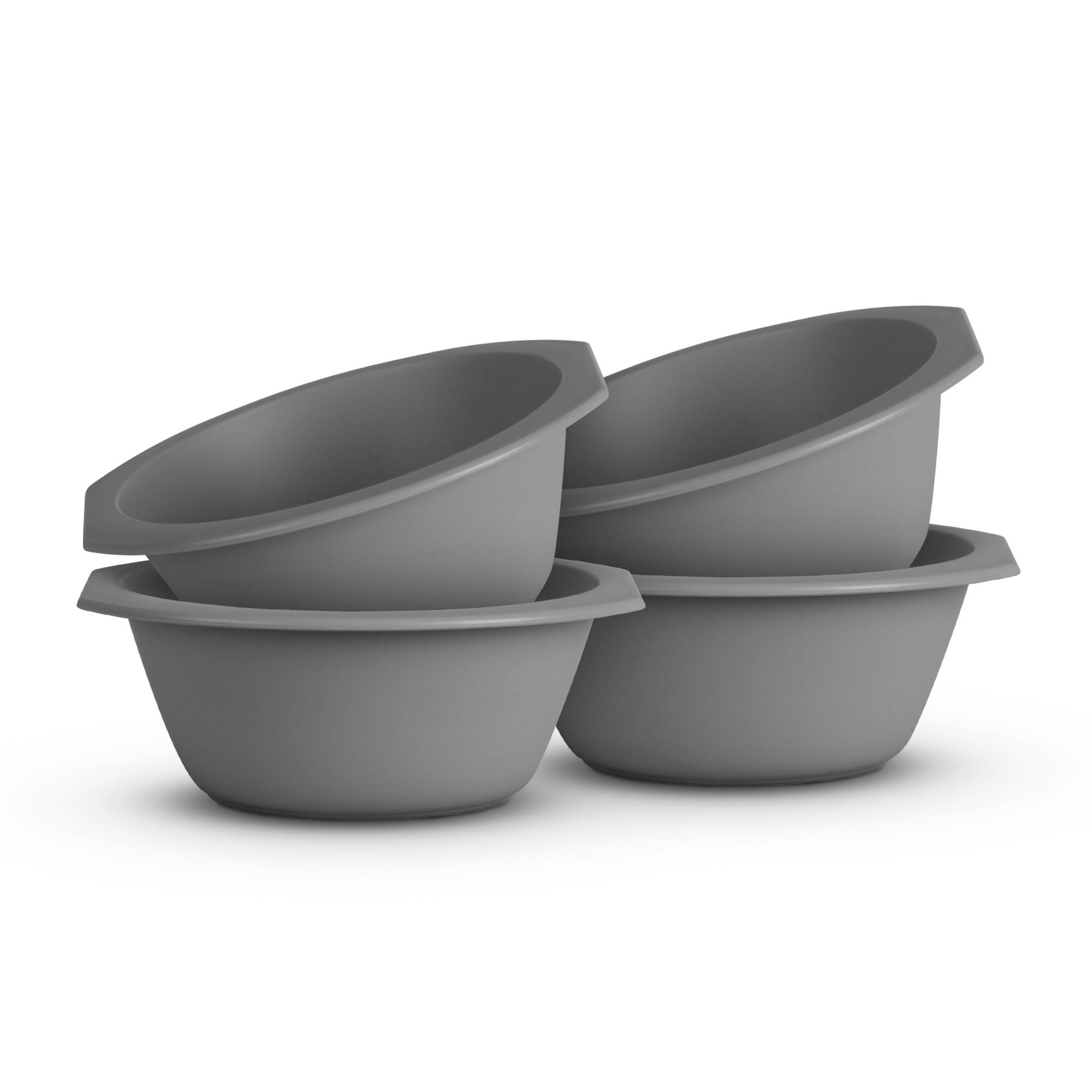 SCHÜSSEL Kunststoff Ø15,5 cm Grau 4er-Pack - Grau, Kunststoff