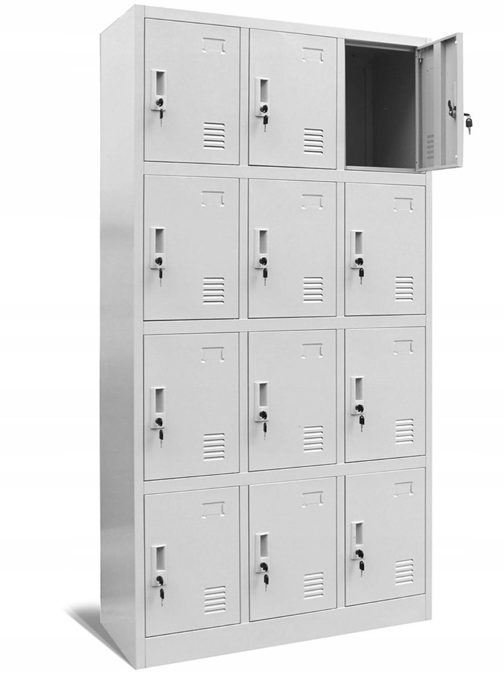 Jan Nowak Schliessfachschrank Grau 90x185x40 cm
