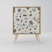SIDEBOARD PIECES OF TOMORROW, Eichefarben, 57,5x42x77,5 cm, Schräge Buchenholzfüße - Eichefarben/Buchefarben, Holzwerkstoff/Buchenholz (57.5/77.5/42cm) - SpaceRebels