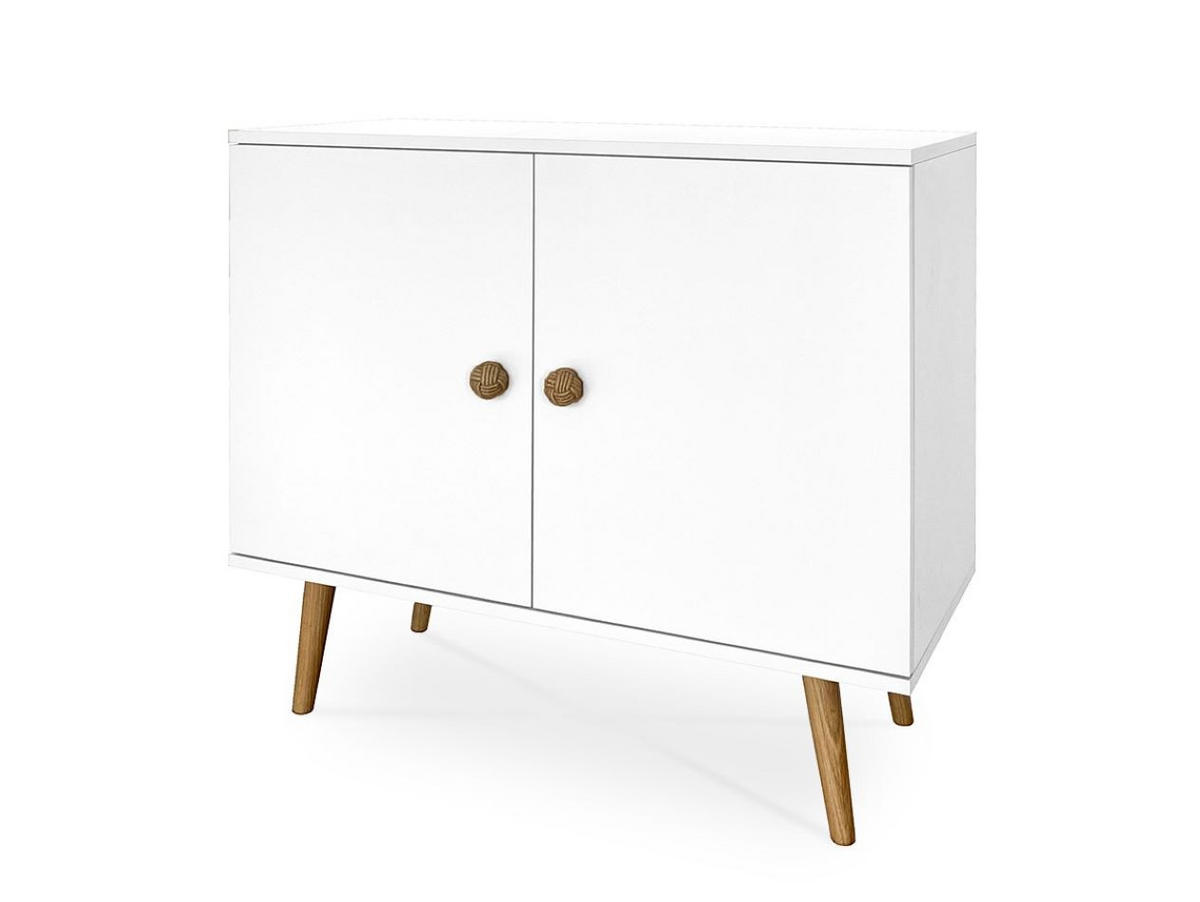KOMMODE Ikon 100 Weiß, Türkommode - Weiß, Holzwerkstoff (100/85/42cm) - Bettso