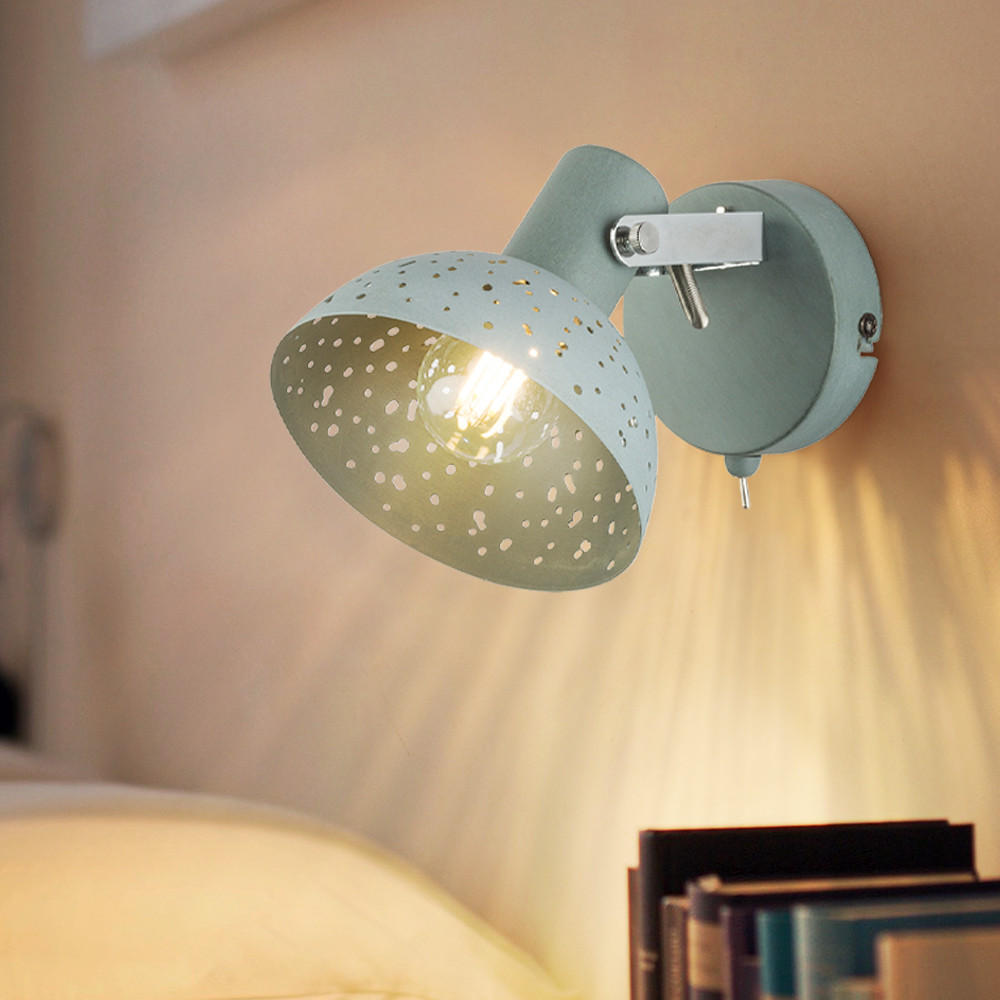 WANDLEUCHTE Fabian Grau Chrom beweglicher Spot - Grau, Metall (12/12/15cm) - Globo Lighting