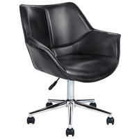 BÜROSTUHL Kunstleder Schwarz Newdale - Schwarz, Textil/Metall (62/79/62cm) - Beliani