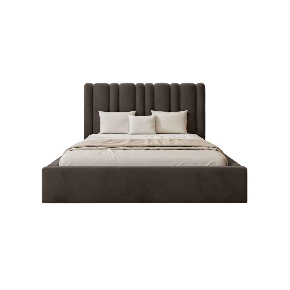POLSTERBETT Vibo 180x200 cm, Braun - Braun, Textil (180/200cm) - Fedve