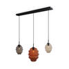 HÄNGELEUCHTE Echos 3-flammig Mehrfarbig Ø 18/25cm - Multicolor/Schwarz, Glas (18/18/20cm) - s.luce