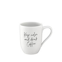 BECHER 'KEEP CALM AND DRINK COFFEE' Statement weiß 290 ml - Weiß, Keramik (0.29L) - Villeroy & Boch