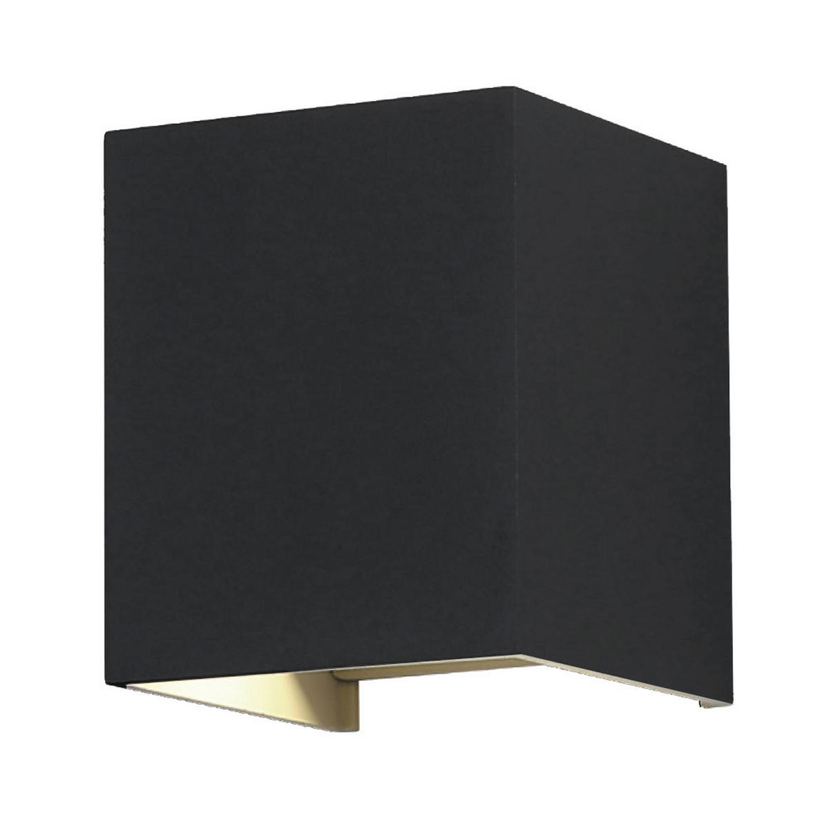 LED AUSSEN-WANDLEUCHTE Schwarz - Schwarz, Metall (10/10/10cm)