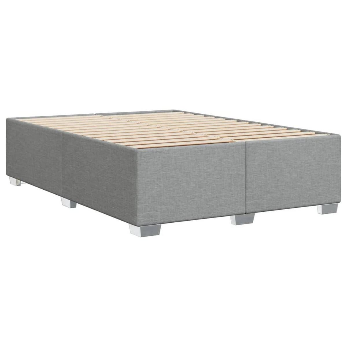 BETTGESTELL Ohne Matratze Hellgrau 160/200 Cm Stoff - Grau, Textil (160/200cm) - vidaXL