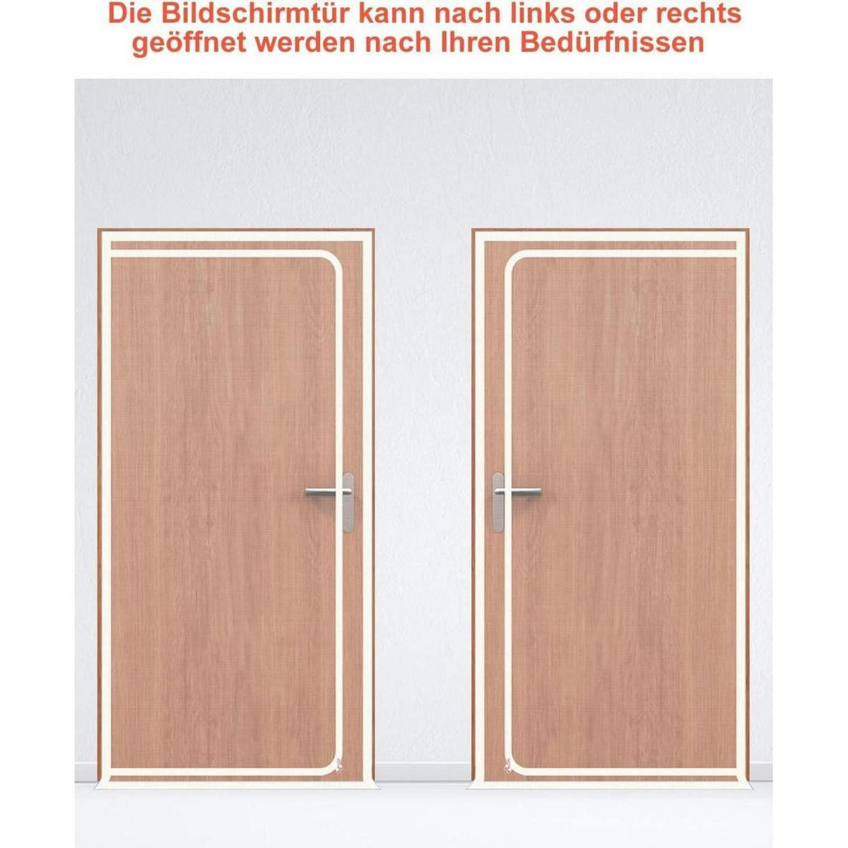KATZENGITTER Balkontür 90 x 210 cm - Weiß, Kunststoff (90/210/90cm)