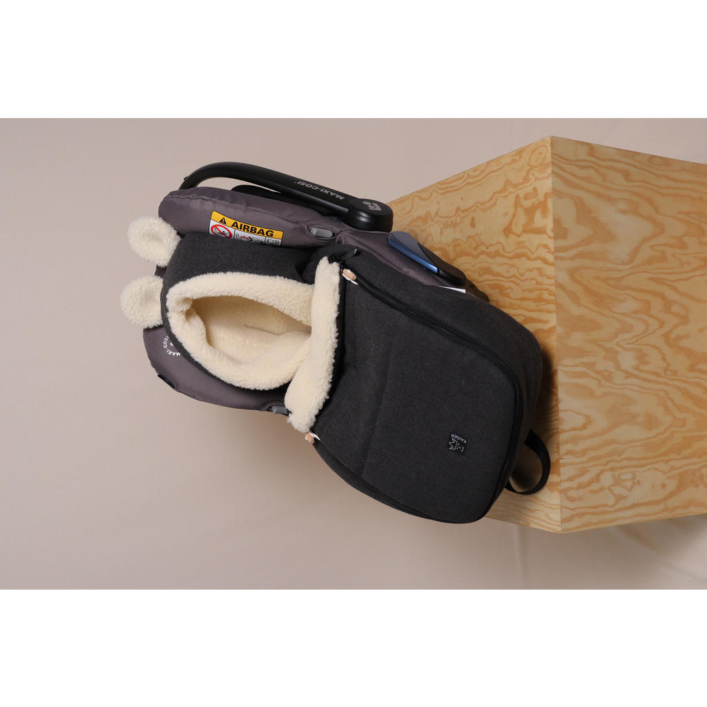 Thumbnail - Kaiserbaby Babyschalenfusssack, Schwarz, Naturmaterialien, 40x12x84 cm, unisex, Baby on Tour, Kinderwagen, Kinderwagen-Z...