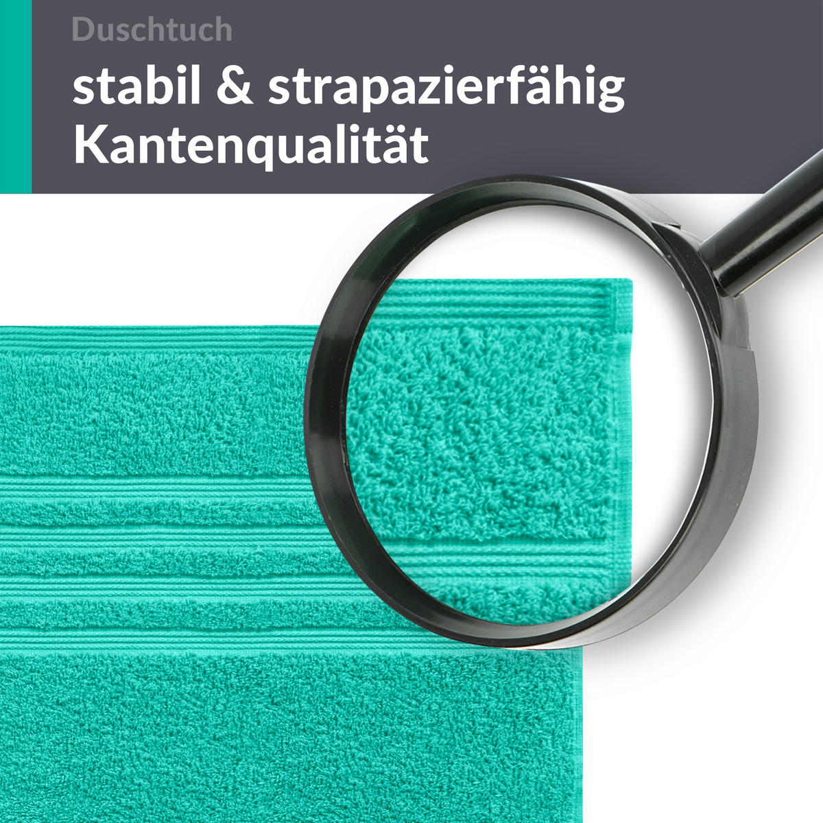 DUSCHTUCH London Meeres Türkis 2er Set 70x140 - Hellgrün, Textil (70/140cm) - Lashuma