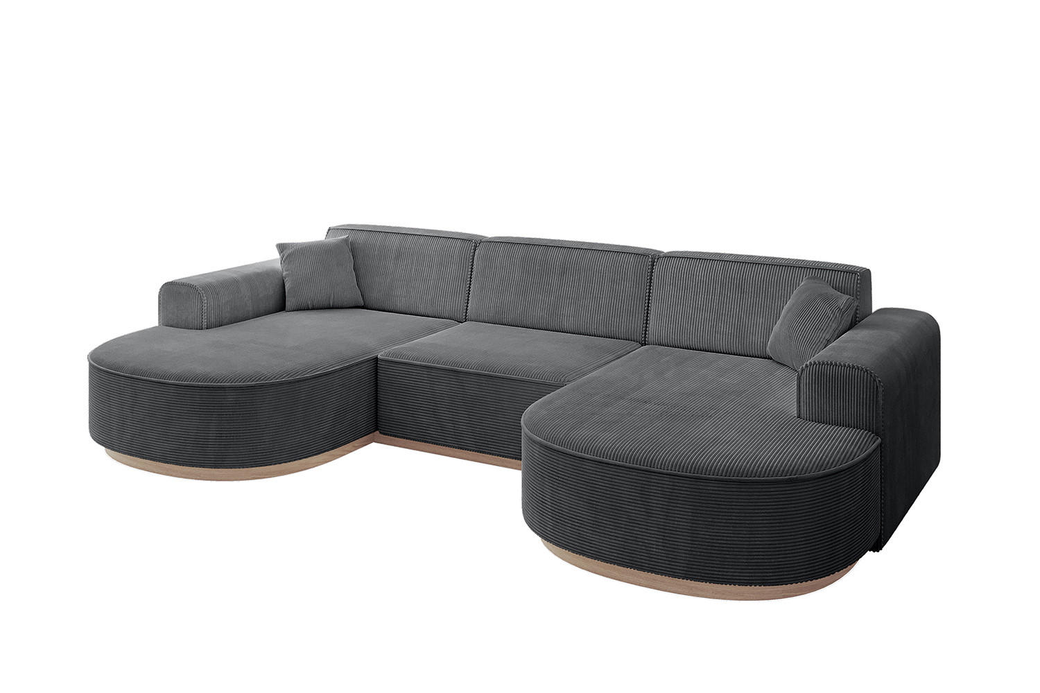 Altdecor Wohnlandschaft Dunkelgrau 303x83x171 cm